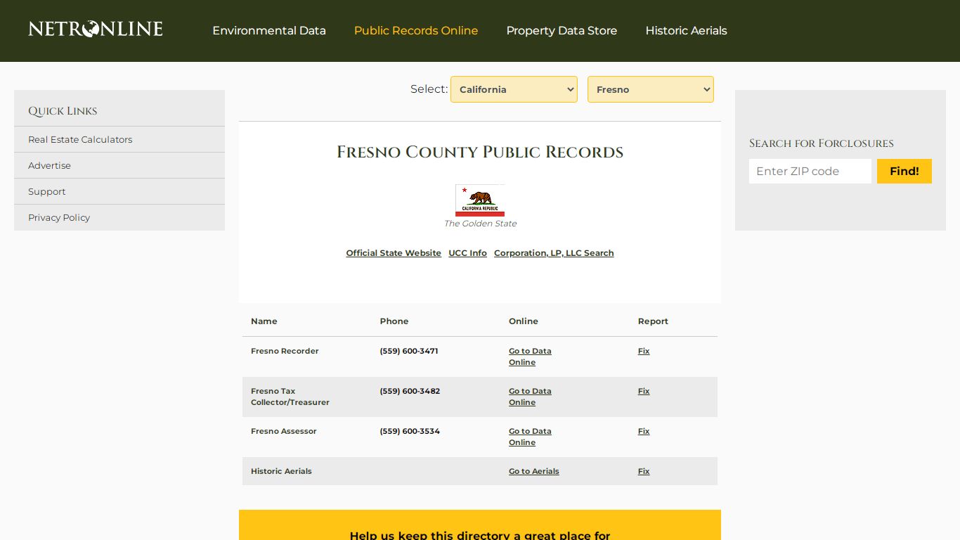 Fresno County Public Records - NETROnline.com